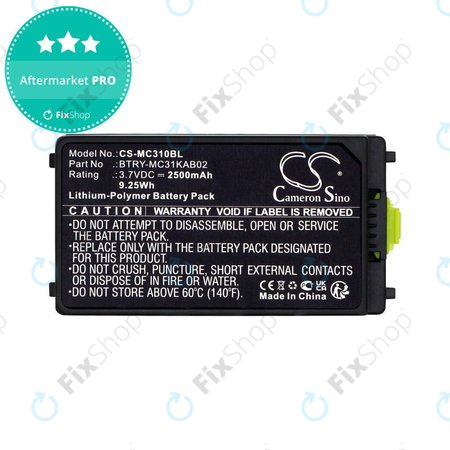 Akku batterie für Symbol, Zebra MC3100, MC3190, 2500mAh, Li-Pol, 3.7V, BTRY-MC31KAB02, HQ