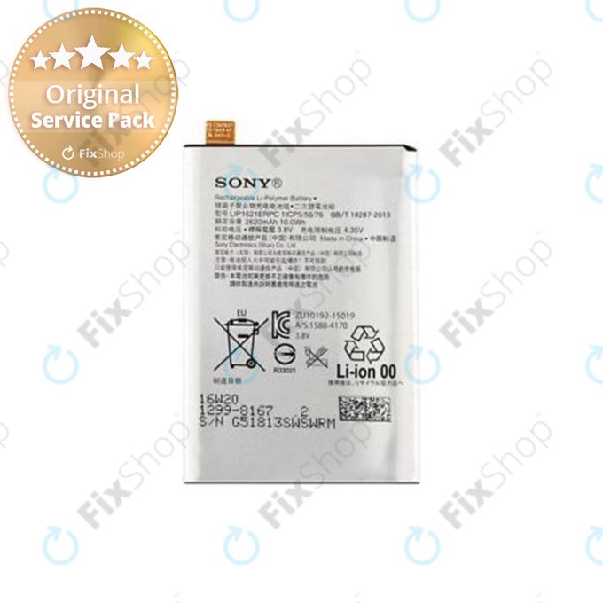 Sony Xperia X F5121, X Dual F5122, L1 G3313 - Akku Batterie LIS1621ERPC 2620mAh - 1299-8167 Genuine Service Pack