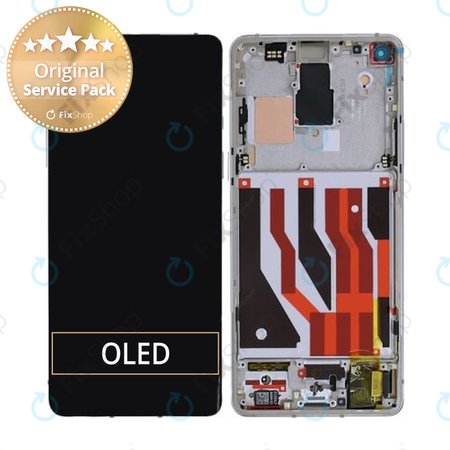 OnePlus 8 - LCD Display + Touchscreen Front Glas + Rahmen (Interstellar Glow) - 2011100174 Genuine Service Pack