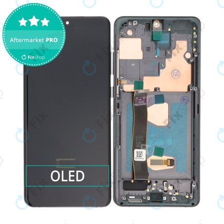Samsung Galaxy S20 Ultra G988F - LCD Display + Touchscreen Front Glas + Rahmen (Cosmic Black) OLED