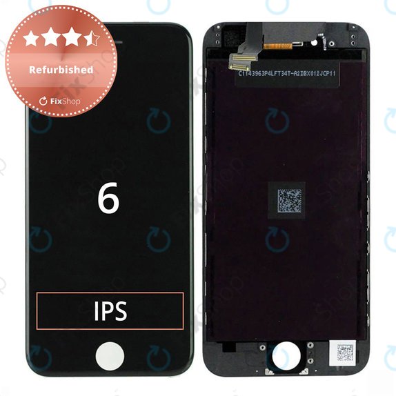 Display für iPhone 6, Black, Touchscreen-Glas mit Rahmen, Refurbished