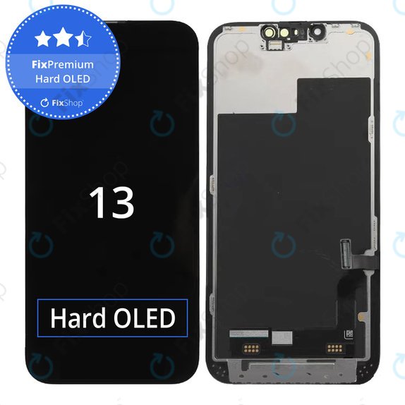 Display Hard OLED für iPhone 13, Touchscreen-Glas mit Rahmen, FixPremium