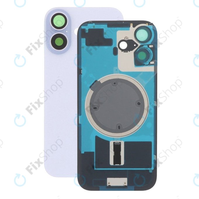 Apple iPhone 17 - Rückgehäuseglas + Kameraglas + Metallplatte + Magsafe-Magnet (Lavender)