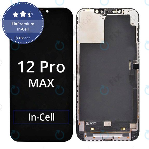 Display In-Cell FHD für iPhone 12 Pro Max, Touchscreen-Glas mit Rahmen, FixPremium