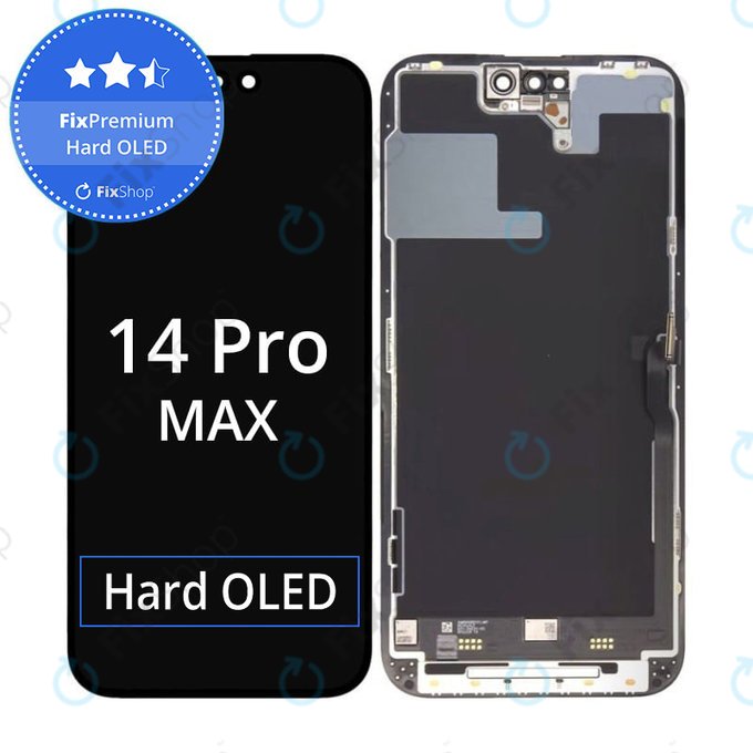 Apple iPhone 14 Pro Max - LCD Display + Touchscreen Front Glas + Rahmen Hard OLED FixPremium