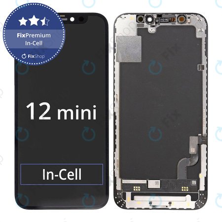 Apple iPhone 12 Mini - LCD Display + Touchscreen Front Glas + Rahmen In-Cell FixPremium