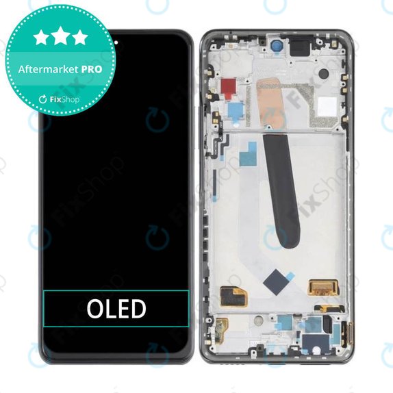 Xiaomi Mi 11i - LCD Display + Touchscreen Front Glas + Rahmen (Cosmic Black) OLED
