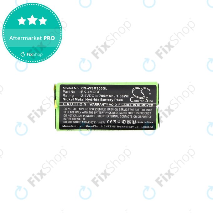 Batterie für Waterpik 900 Sonic Toothbrush, Sensonic Plus Sr-3000, 700mAh, Ni-MH, 2.4V, BK-4MCCE, HQ