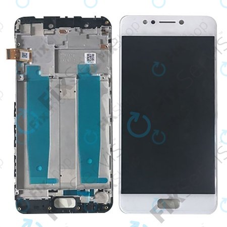 Asus Zenfone 4 Max ZC520KL (X00HD) - LCD + Touchscreen Front Glas + Rahmen (Weiß)