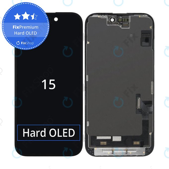 Apple iPhone 15 - LCD Display + Touchscreen Front Glas + Rahmen Hard OLED FixPremium