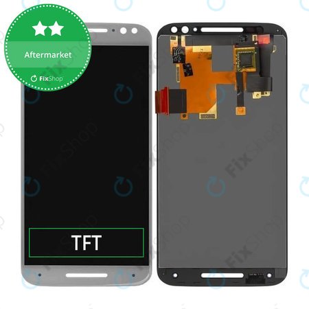 Motorola Moto X Style XT 1572 - LCD Display + Touchscreen Front Glas (White) TFT