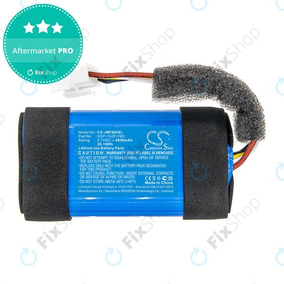Batterie für JBL Flip 6, 6800mAh, Li-Ion, 3.7V, GSP-1S2P-F6D, HQ