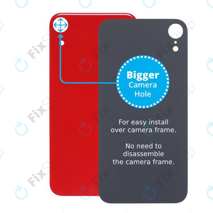 Apple iPhone XR - Backcover Glas Vergrössertes Ringloch für die Kamera (Red)