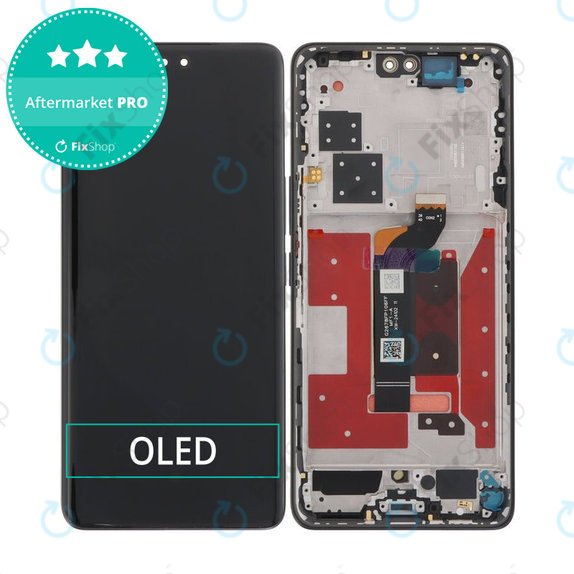 Honor 200 Pro - LCD Display + Touchscreen Front Glas + Rahmen (Black) OLED