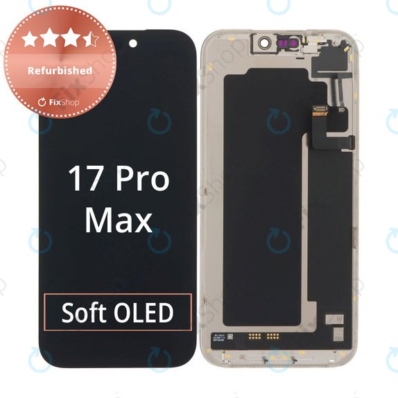 Apple iPhone 17 Pro Max - LCD Display + Touchscreen Front Glas + Rahmen Refurbished