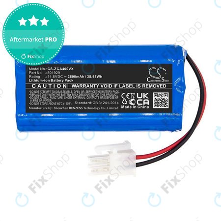Akku batterie für Concept VR2000, Zaco A4s, A6, A8s, A9s, 2600mAh, Li-Ion, 14.8V, 501929, HQ