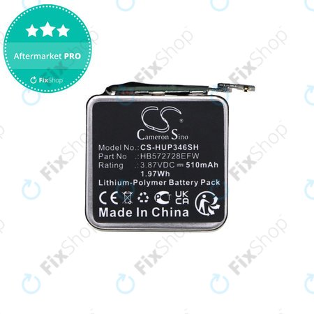 Batterie für Huawei Watch GT3 Pro 46mm, 510mAh, Li-Pol, 3.87V, HB572728EFW, HQ