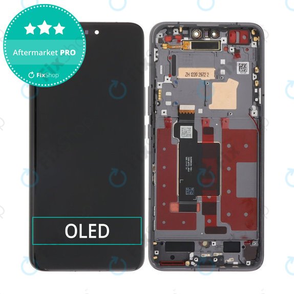Honor Magic6 Pro - LCD Display + Touchscreen Front Glas + Rahmen (Black) OLED