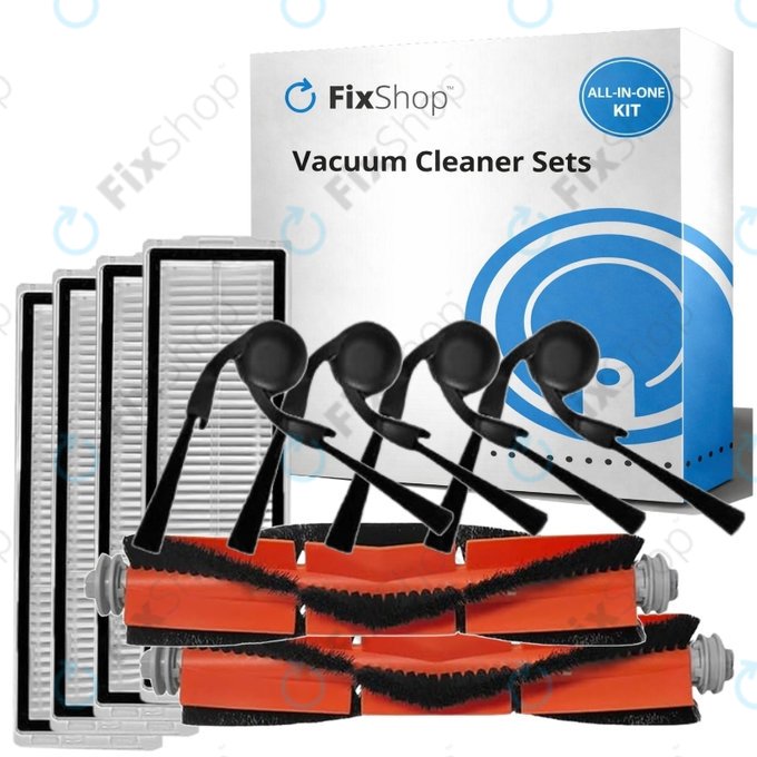 Ersatzteilset für Xiaomi Robot Vacuum 5, 5 Pro (2x Hauptbürste, 4x Filter, 4x Seitenbürste)