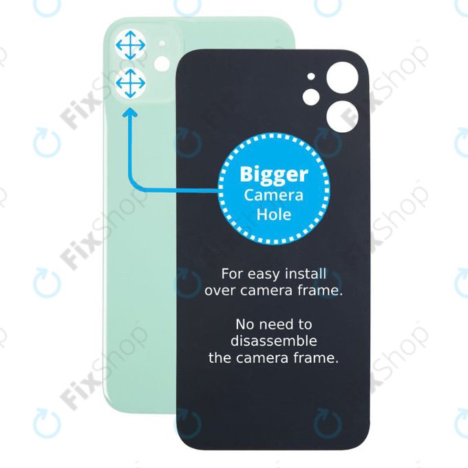 Apple iPhone 11 - Backcover Glas Vergrössertes Ringloch für die Kamera (Green)