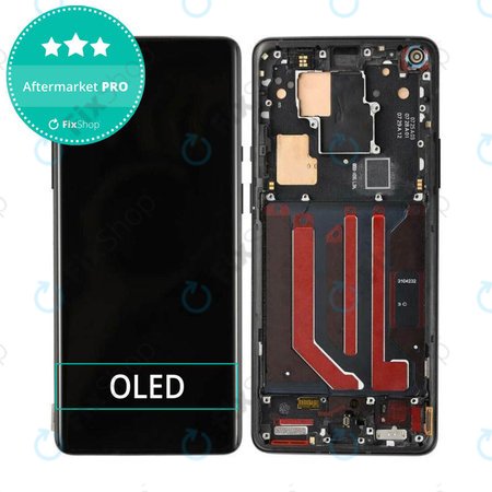 OnePlus 8 Pro - LCD Display + Touchscreen Front Glas + Rahmen (Black) OLED