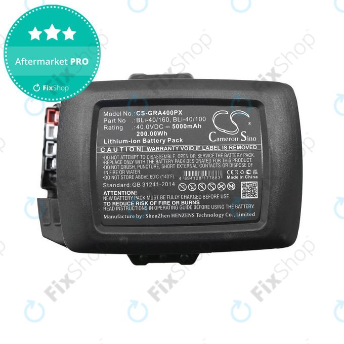 Akku batterie für Gardena Powercut Li40/30, Powermax Li-40/41, 5000mAh, Li-Ion, 40V, BLi-40/160, BLi-40/100, HQ