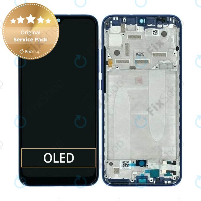 Xiaomi Mi A3 - LCD Display + Touchscreen Front Glas + Rahmen (Not just Blue) - 5610100380B6 Genuine Service Pack