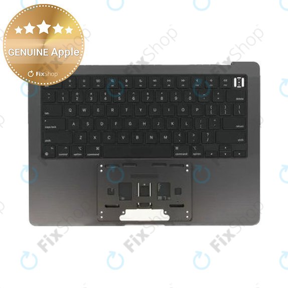 Oberer Tastaturrahmen für MacBook Pro 14", A3185 (2024), mit US-Tastatur und Akku, Space Black, 661-50210, Genuine Apple