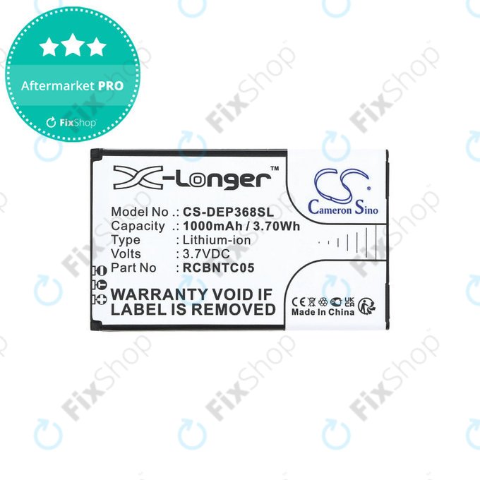 Batterie für Doro Primo 368, 1000mAh, Li-Ion, 3.7V, RCBNTC05, HQ