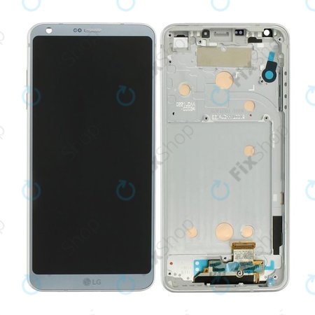 LG G6 H870 - LCD Display + Touchscreen Front Glas + Rahmen (Grau) - ACQ89384001 Genuine Service Pack
