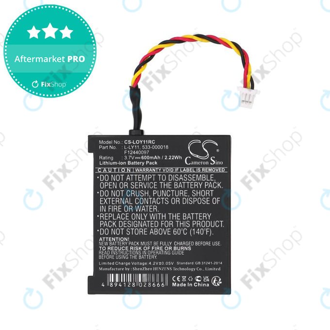 Akku batterie für Logitech G930, 600mAh, Li-Ion, 3.7V, L-LY11, HQ