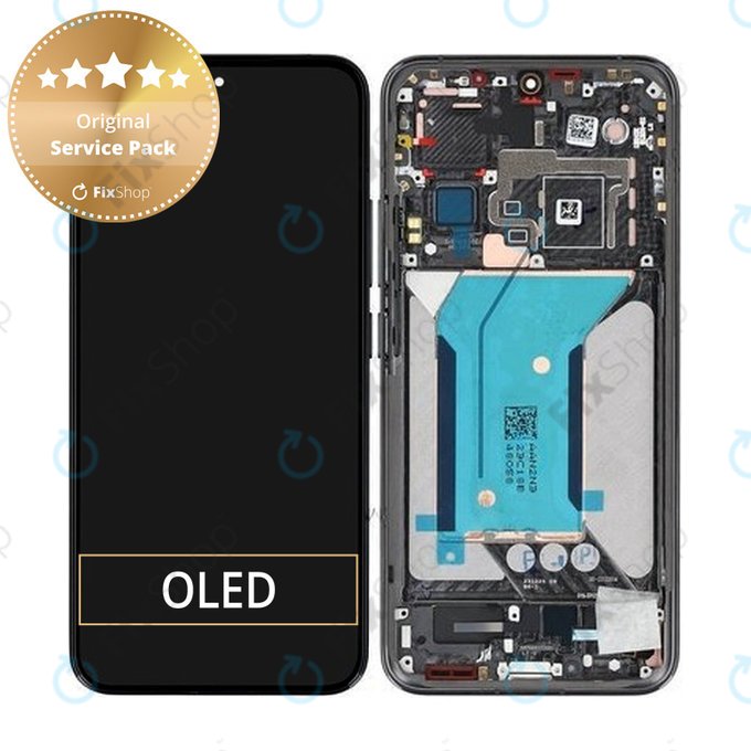 Xiaomi 14 23127PN0CC - LCD Display + Touchscreen Front Glas + Rahmen (Black) - 56000400N300 Genuine Service Pack