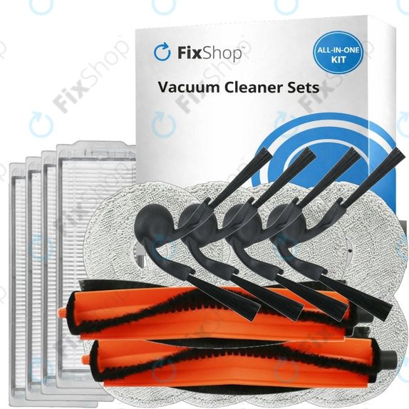 Ersatzteilset für Xiaomi Robot Vacuum S40 Pro (2x Hauptbürste, 4x Filter, 4x Seitenbürste, 8x Wischtuch)