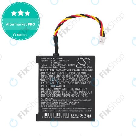 Akku batterie für Logitech G930, 600mAh, Li-Ion, 3.7V, L-LY11, HQ