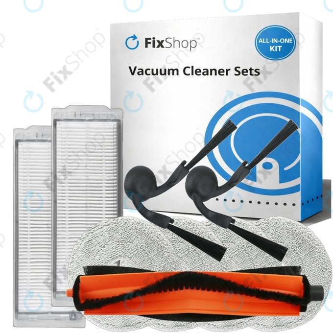 Ersatzteilset für Xiaomi Robot Vacuum S40 Pro (1x Hauptbürste, 2x Filter, 2x Seitenbürste, 4x Wischtuch)