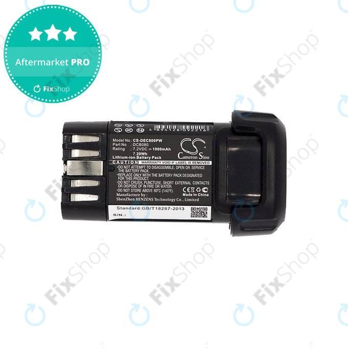 Akku batterie für Dewalt Dcb095, Dewalt Dcf680, 1000mAh, Li-Ion, 7.2V, DCB080, HQ