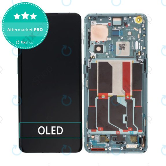 OnePlus 10 Pro NE2210 NE221 - LCD Display + Touchscreen Front Glas + Rahmen (Emerald Forest) OLED