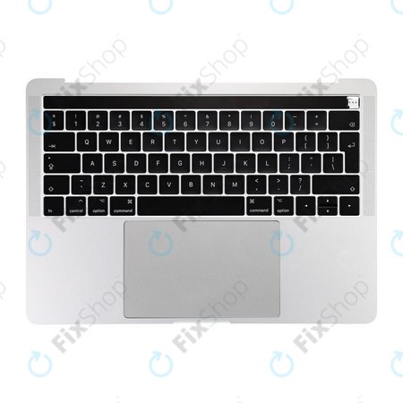 Apple MacBook Pro 13" A1706 (Late 2016 - Mid 2017) - Oberer Rahmen Tastatur + Tastatur UK + Mikrofon + Trackpad + Lautsprecher (Silver)