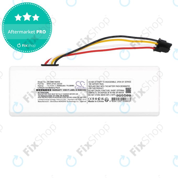 Akku batterie für Xiaomi Dreame MC1808, Roborock 1C, 5200mAh, Li-Ion, 14.4V, BRR-2P4S-2600S, HQ