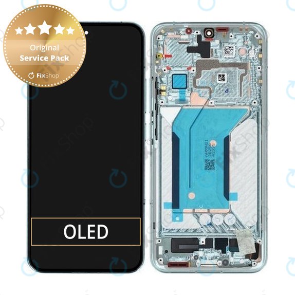 Xiaomi 14 23127PN0CC - LCD Display + Touchscreen Front Glas + Rahmen (Jade Green) - 56000600N300 Genuine Service Pack