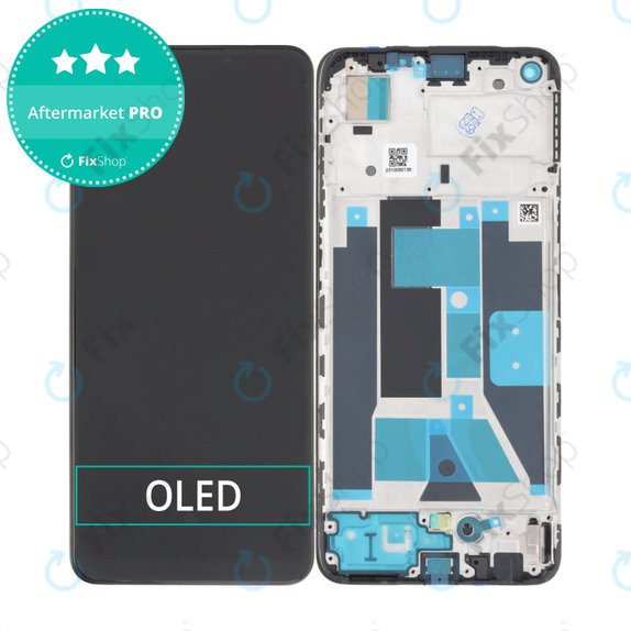 Realme 9 - LCD Display + Touchscreen Front Glas + Rahmen (Meteor Black) OLED