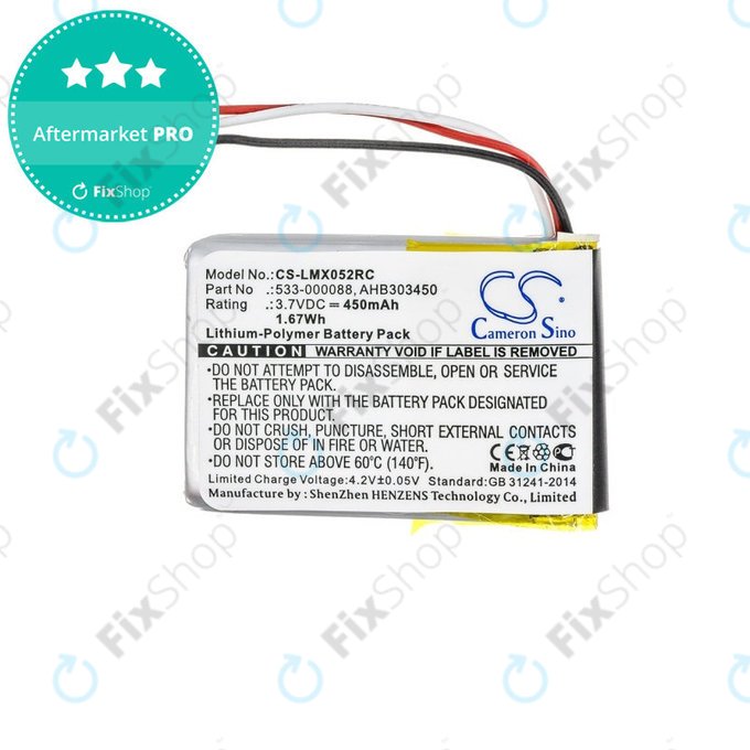 Batterie für Logitech MX Master, 450mAh, Li-Pol, 3.7V, AHB303450, HQ