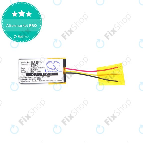 Batterie für Bose QC20, 240mAh, Li-Pol, 3.7V, PR-452035, HQ
