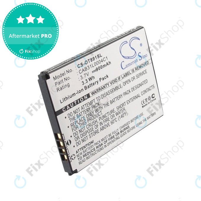 Batterie für Alcatel One Touch, OT, TCL A, Vodafone, 900mAh, Li-ion, 3.7V, CAB31L0004C1, HQ