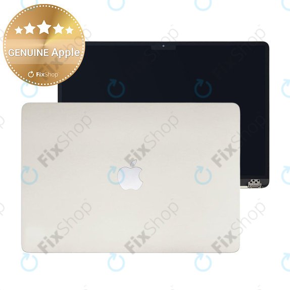 LCD-Display für MacBook Air 15", A3114 (2024), mit Frontglas und Deckel, Starlight, 661-40261, Genuine Apple