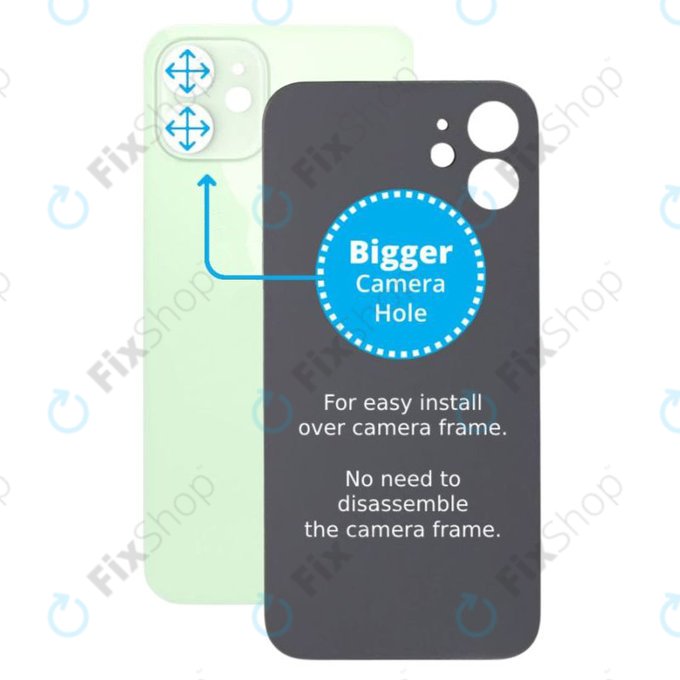 Apple iPhone 12 - Backcover Glas Vergrössertes Ringloch für die Kamera (Green)
