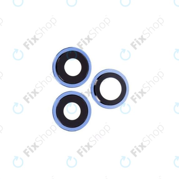 Apple iPhone 12 Pro - Rückfahrkameraglas mit Rahmen (Blue) - 3Stk.
