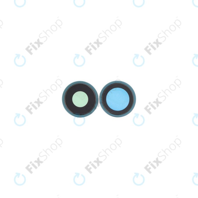 Apple iPhone 16, 16 Plus - Rückfahrkameraglas mit Rahmen (Teal) - 2Stk.