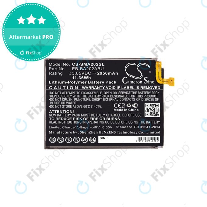 Samsung Galaxy A20e A202F - Akku Batterie EB-BA202ABU 2950mAh HQ