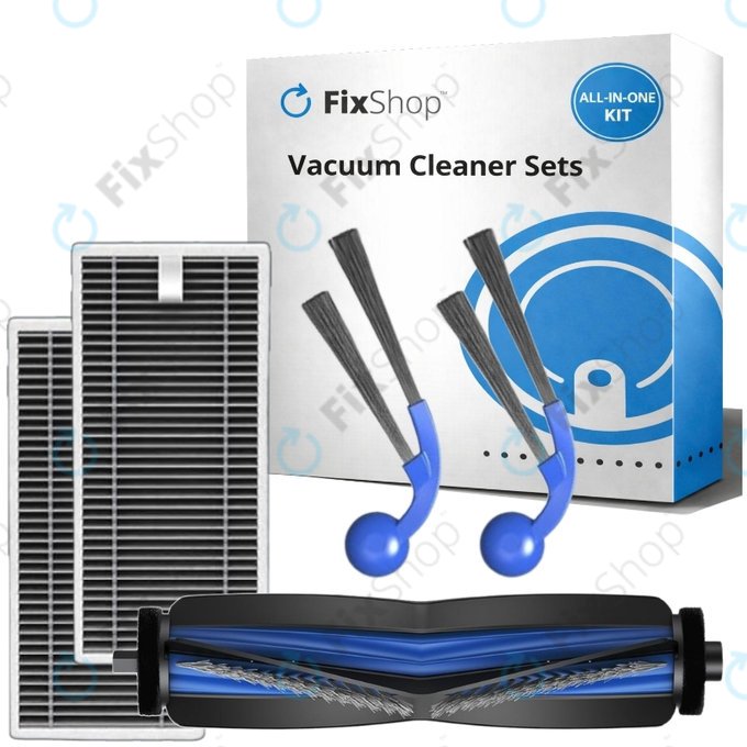 Ersatzteilset für Ecovacs T80 Omni, T80 (1x Hauptbürste, 2x Filter, 2x Seitenbürste)